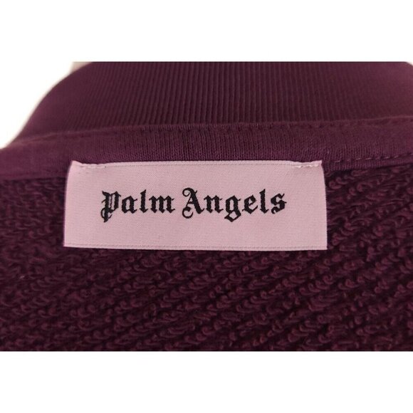 Palm Angels Teddy Bear Print Sweatshirt L Mens Plum - Picture 7 of 16